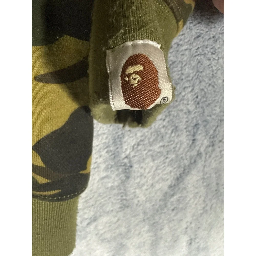 A Bathing Ape BAPE 1st Camo Shark Full Zip Hoodie Green XL Streetwear - Picture 7 of 16